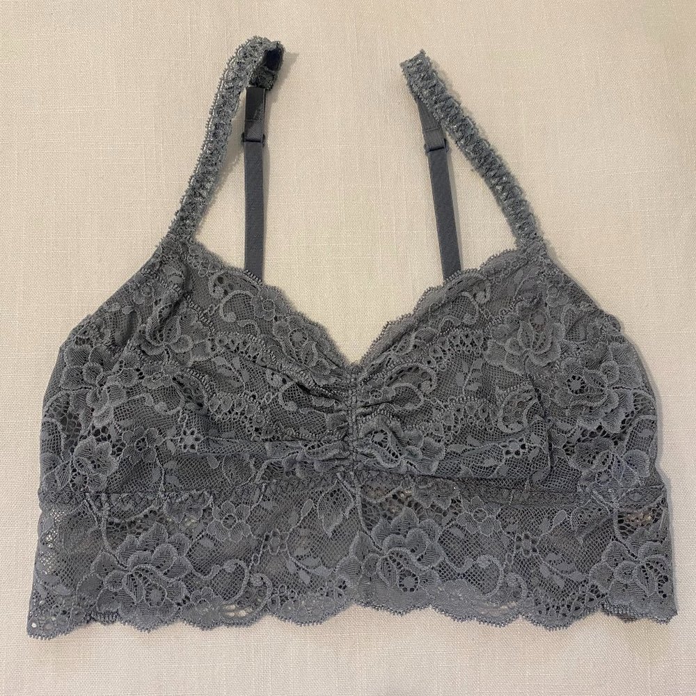 Victoria's Secret Pink - Grey Lace Bralette - Size Medium